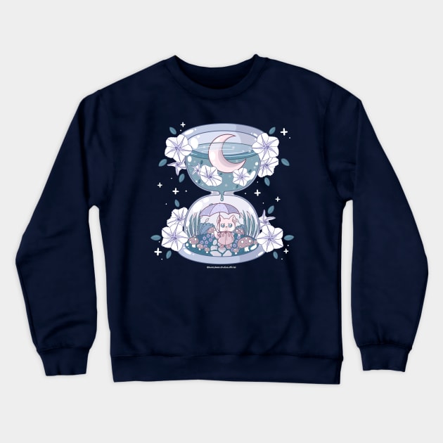 Kawaii Fox Hourglass Terrarium Crewneck Sweatshirt by BunnyBees Studios